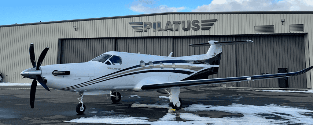 Pilatus PC-12 NG with sleek design and advanced features.