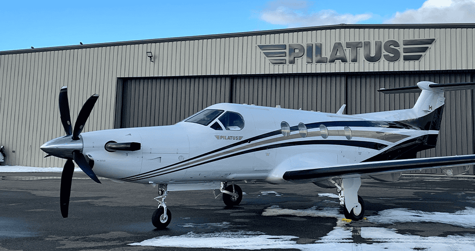 Pilatus PC-12 NG with sleek design and advanced features.